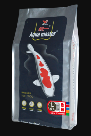 Aqua Master Color Enhancer koi fish food 22 lb large pellets premium food for koi vivid color
