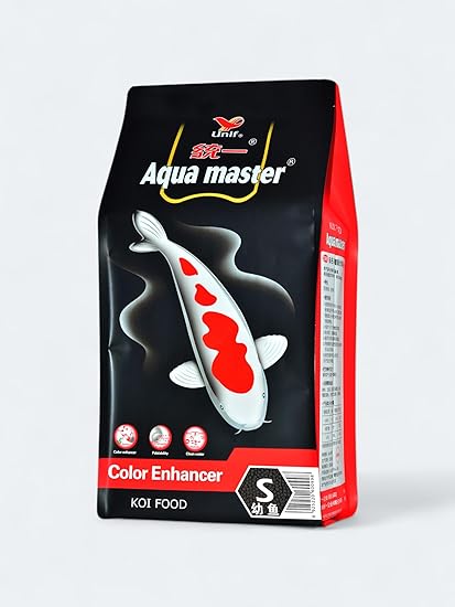 Aqua Master Color Enhancer koi fish food 11 lb small pellets 40% protein spirulina for color