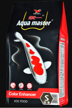 Aqua Master Color Enhancer koi fish food 11 lb small pellets 40% protein spirulina for color