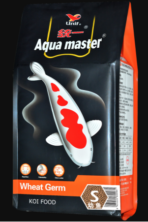 Small 11-lb bag of Aqua Master Wheat Germ koi fish food for winter feeding