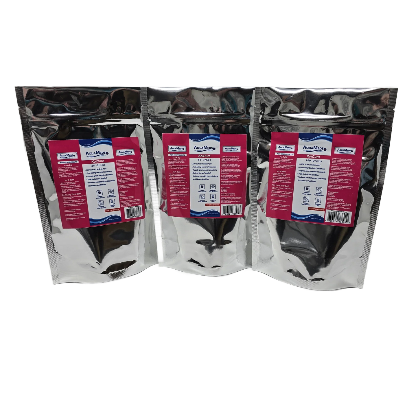 Aqua Meds KoiCure bags for koi fish bacterial infection treatment