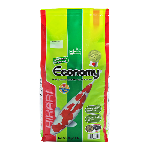 4 kg bag of Hikari Economy medium floating koi food pellets