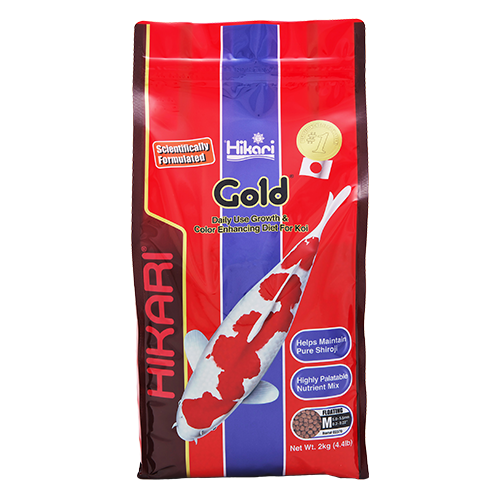 Hikari Gold medium floating pellets 2 kg koi food bag