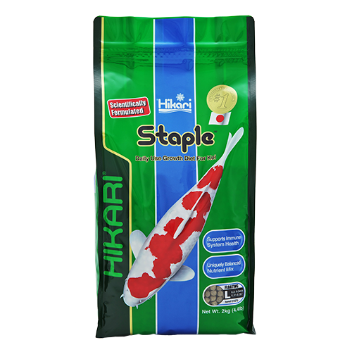 Hikari Staple 2 kg Large Pellet bag – koi fish food floating pellets