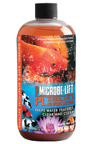 16 oz bottle of Microbe-Lift PL beneficial bacteria for ponds