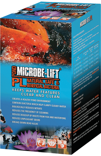 32 oz bottle of Microbe-Lift PL beneficial bacteria for ponds