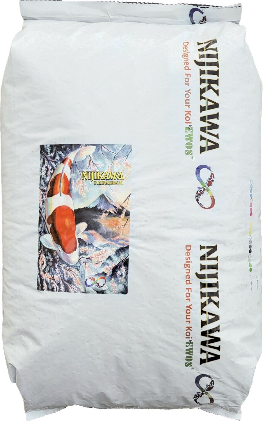 5 mm sinking pellets 44 lb bag of Nijikawa koi food