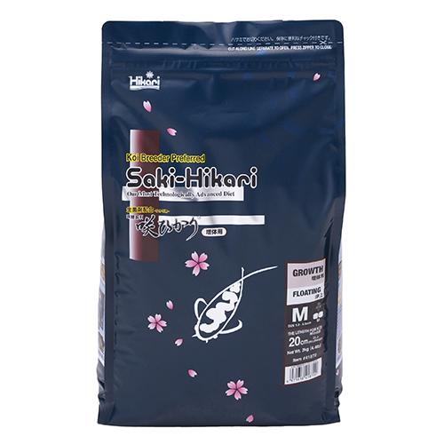 2 kg bag of Saki Hikari koi fish food growth medium pellets