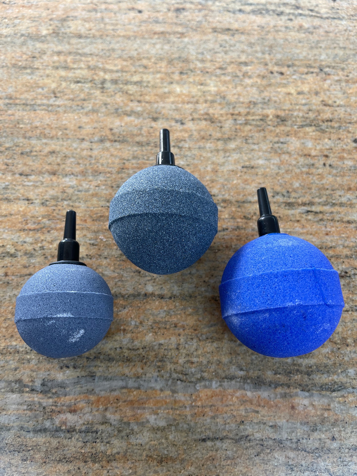 Sphere Air Stone – 1.5" & 2" Round Ball in Grey and Blue