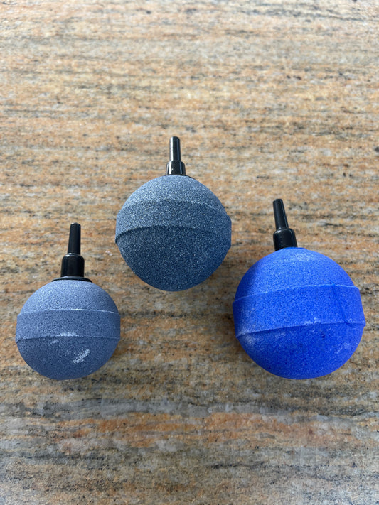Sphere Air Stone – 1.5" & 2" Round Ball in Grey and Blue