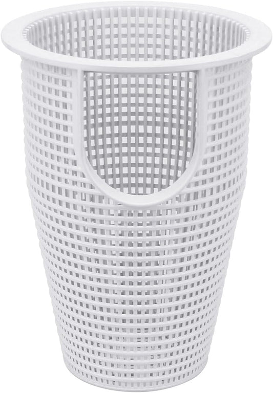 White B-199 mesh pump strainer basket with notched side, fits Pentair WhisperFlo and Aqua-Flo leaf traps