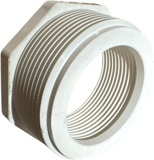 2" × 1-1/2" Sch 40 PVC Reducing Bushing, MPT × FPT