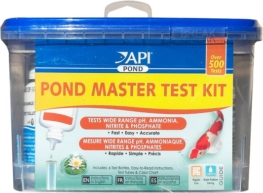 API Pond Master Liquid Test Kit: pH, Ammonia (NH3), Nitrite (NO2) & Phosphate (PO4)