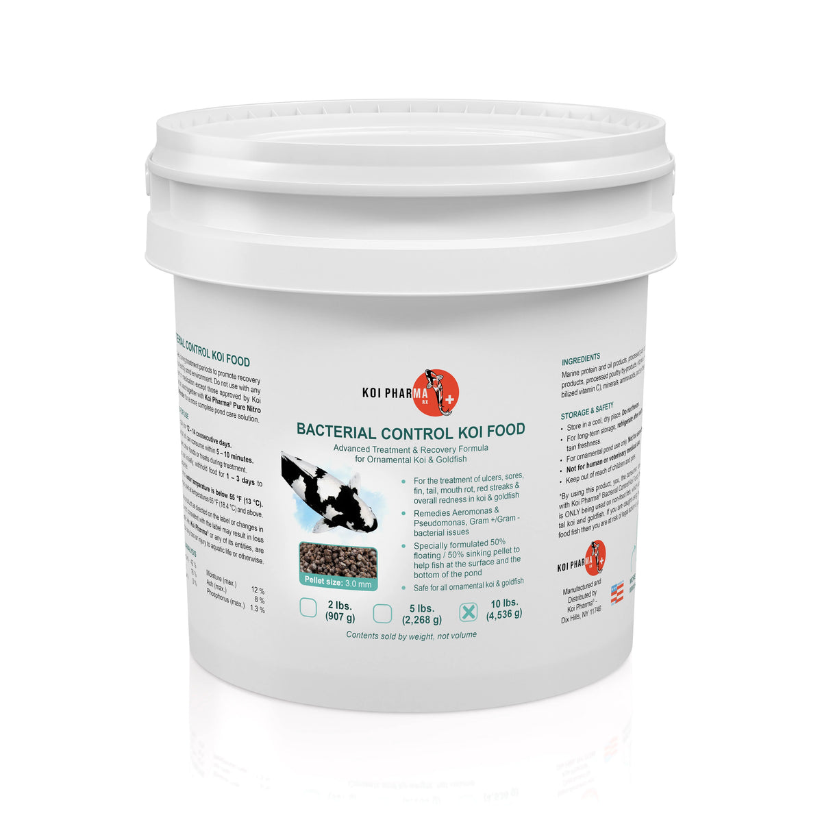 Bacterial Control Koi Food - Bacterial Disease Neutralizer