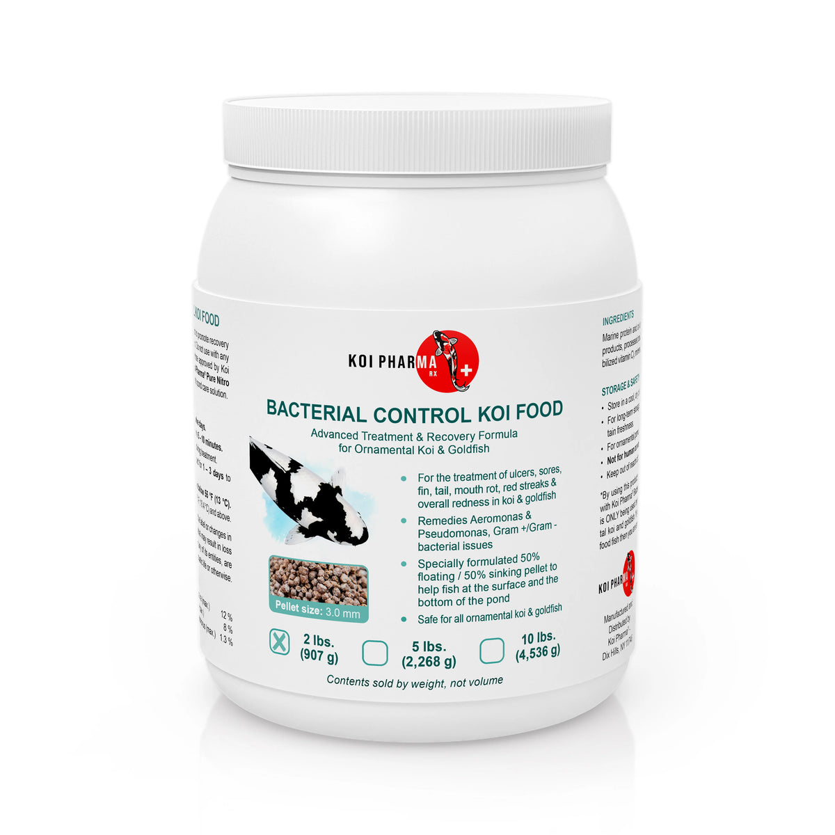 Bacterial Control Koi Food - Bacterial Disease Neutralizer