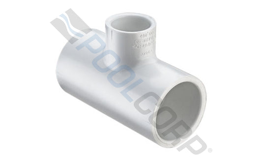 2" × 2" × 1-1/2" Sch 40 PVC Reducing Tee, Socket