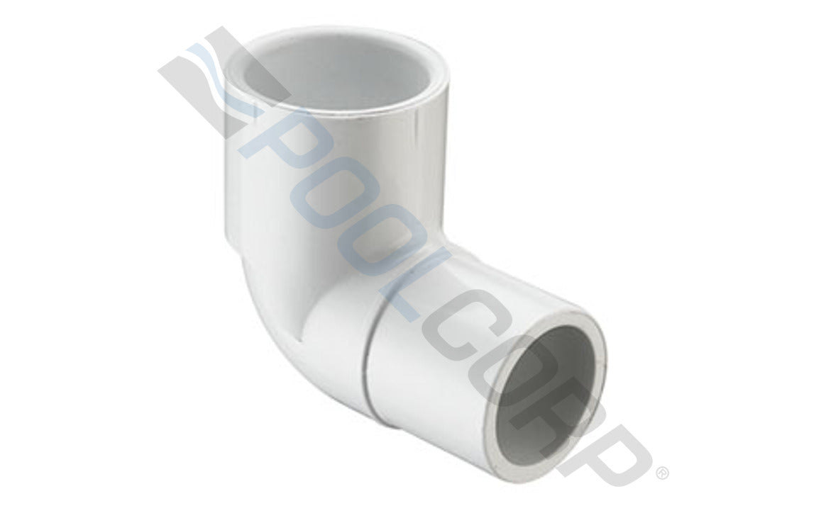 1-1/2" White SCH40 PVC 90 Degree Street Elbow Spigot x Socket