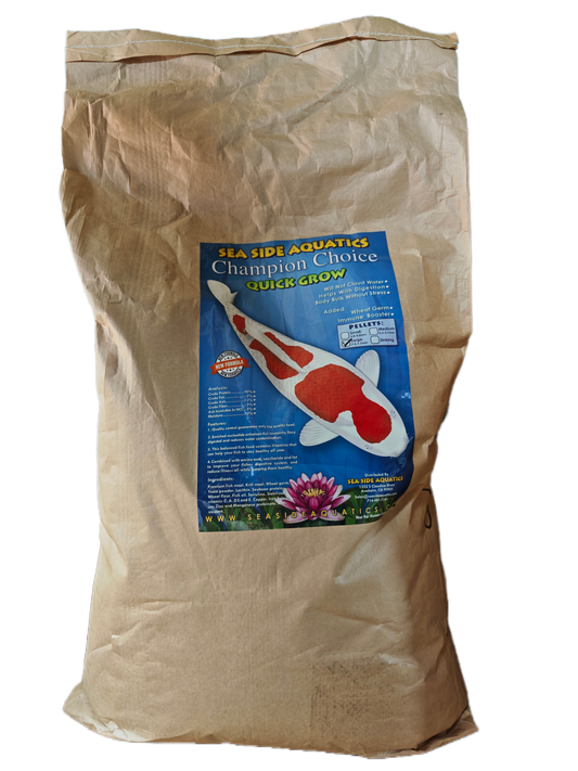 Sea Side Aquatics koi food Quick Grow large pellets 20 kg sack