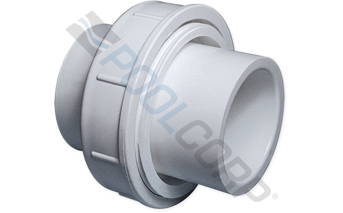 Waterway 1-1/2 inch slip by slip self-aligning PVC union assembly, white