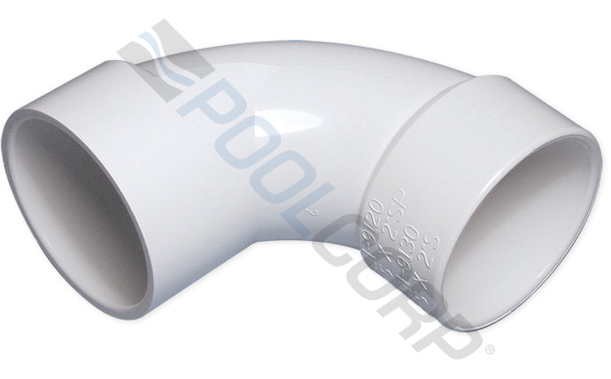 Lasco SCH40 PVC 90 Degree Sweep Elbow, 1 1/2" and 2"